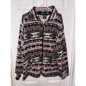 Stillwater supply 2X fair isle full zip Sherpa